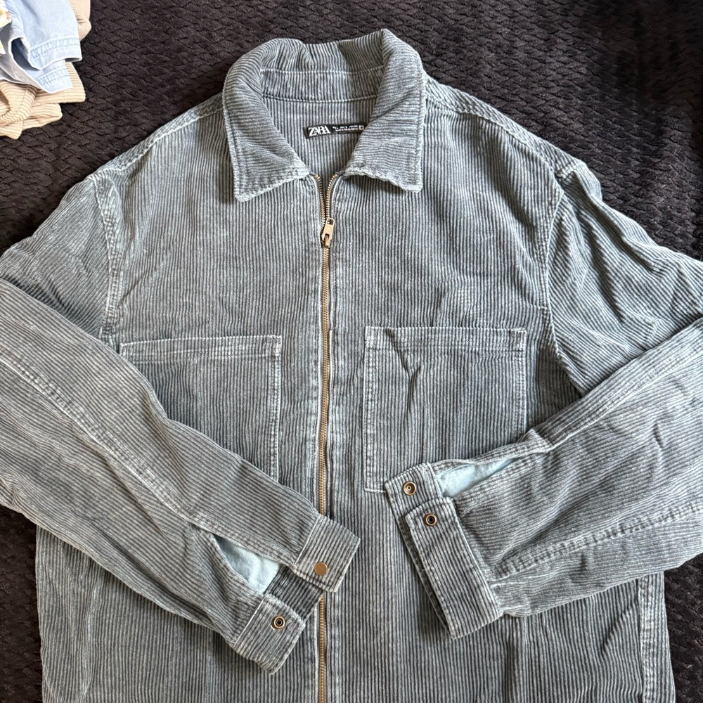 Zara Men's Blue Corduroy Jacket